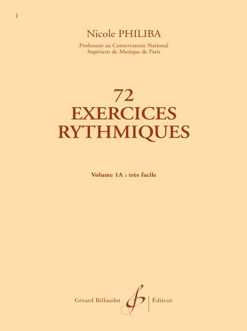 72 Exercices rythmiques. Volume 1A Visuel